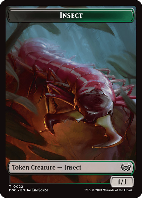 {Insect Token} (Black/Green) // {Shapeshifter Token}\nDuskmourn: House of Horror Commander\nSingle\nMagic The Gathering