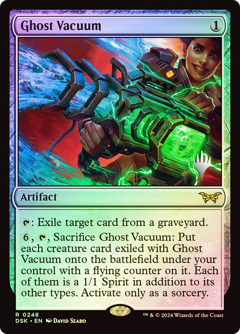 Ghost Vacuum (Promo Pack) (Duskmourn: House of Horror)\nPromo: Planeswalker Stamped\nSingle\nMagic The Gathering