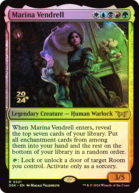 Marina Vendrell (Prerelease) (Duskmourn: House of Horror)\nPromo: Date Stamped\nSingle\nMagic The Gathering