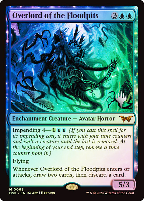 Overlord of the Floodpits (Promo Pack) (Duskmourn: House of Horror)\nPromo: Planeswalker Stamped\nSingle\nMagic The Gathering