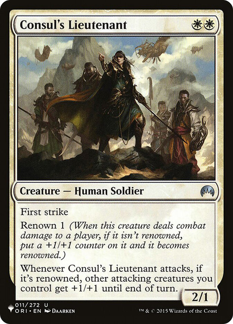 Consul's Lieutenant\nPlaneswalker Symbol Reprints\nSingle\nMagic The Gathering