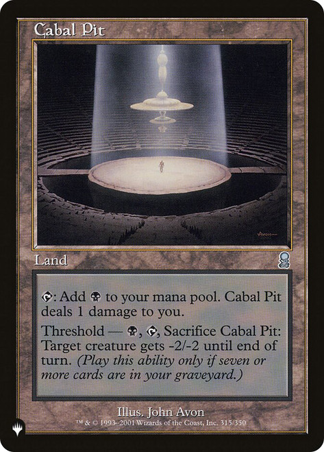 Cabal Pit\nPlaneswalker Symbol Reprints\nSingle\nMagic The Gathering
