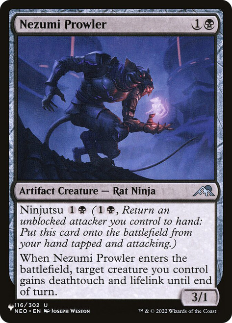 MTG Nezumi Prowler サイン入り アーティストプルーフ Nezumi Prowler | Kamigawa: Neon Dynasty | Star City Games