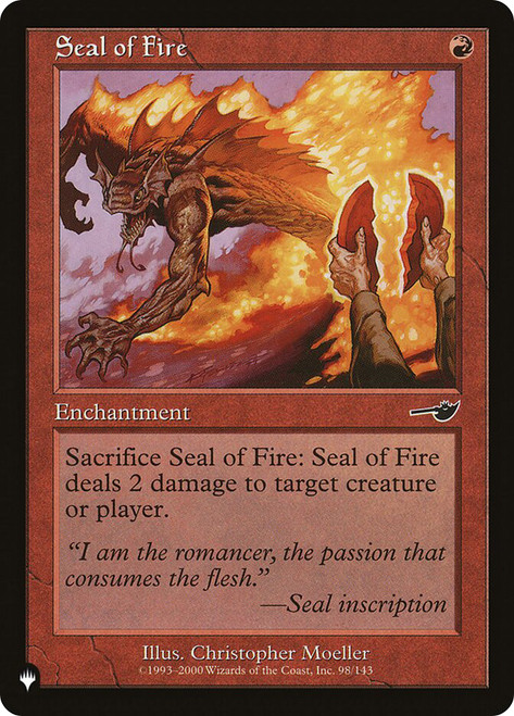 Seal of Fire\nPlaneswalker Symbol Reprints\nSingle\nMagic The Gathering