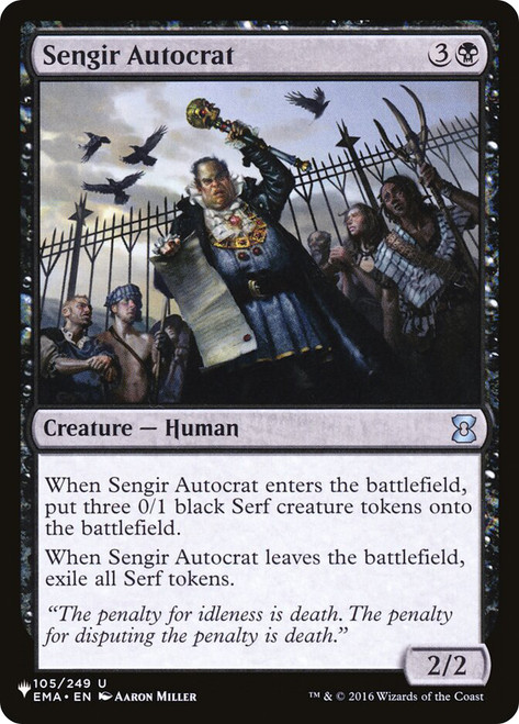 Sengir Autocrat\nPlaneswalker Symbol Reprints\nSingle\nMagic The Gathering