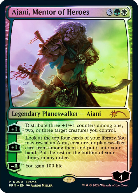 Ajani, Mentor of Heroes (Resale)\nPromo: General\nSingle\nMagic The Gathering