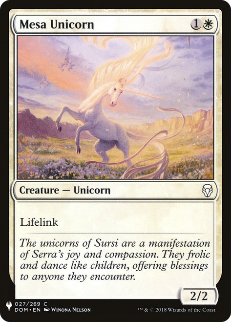 Mesa Unicorn\nPlaneswalker Symbol Reprints\nSingle\nMagic The Gathering
