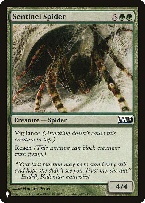 Sentinel Spider\nPlaneswalker Symbol Reprints\nSingle\nMagic The Gathering