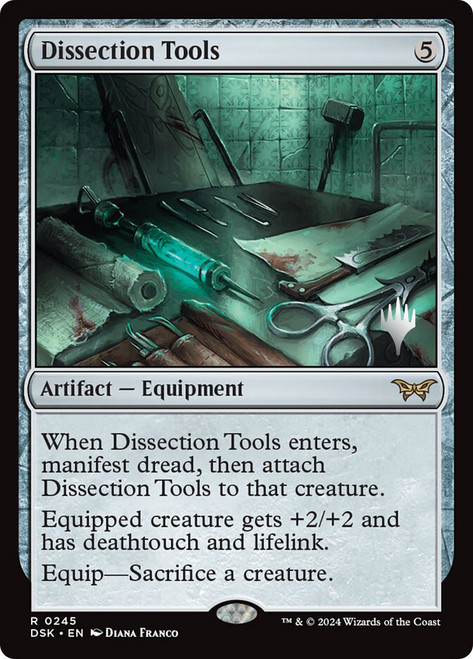 Dissection Tools (Promo Pack) (Duskmourn: House of Horror)\nPromo: Planeswalker Stamped\nSingle\nMagic The Gathering