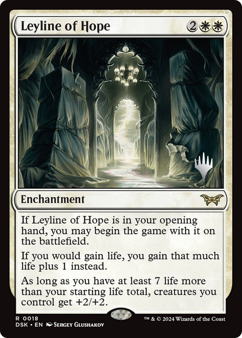 Leyline of Hope (Promo Pack) (Duskmourn: House of Horror)\nPromo: Planeswalker Stamped\nSingle\nMagic The Gathering