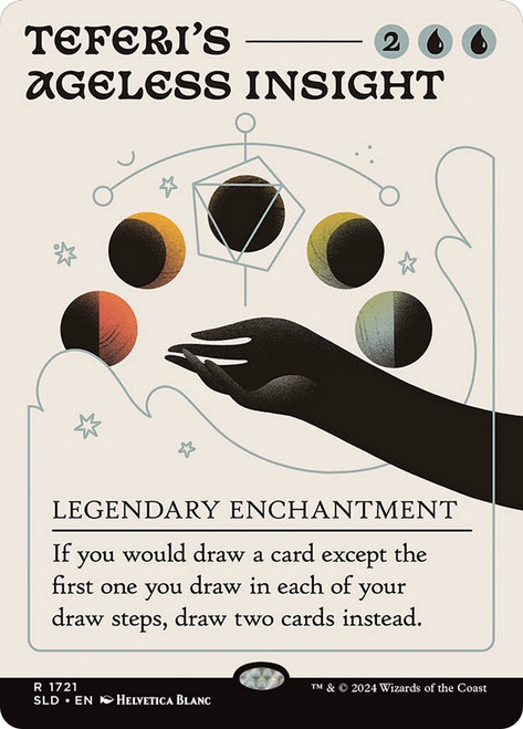 Teferi's Ageless Insight (Secret Lair) (Borderless)\nPromo: General\nSingle\nMagic The Gathering