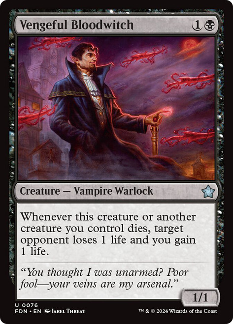 Vengeful Bloodwitch\nFoundations\nSingle\nMagic The Gathering