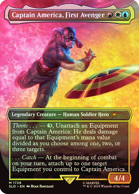 mtg captain america commander deck MTG Commander Deck EDH Deck Captain America, First Avenger 100 Magic Cards  Custom Deck Jeskai Equipment Marvel Voltron main image 0