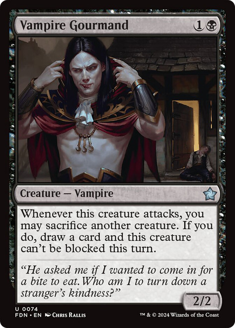 Vampire Gourmand\nFoundations\nSingle\nMagic The Gathering