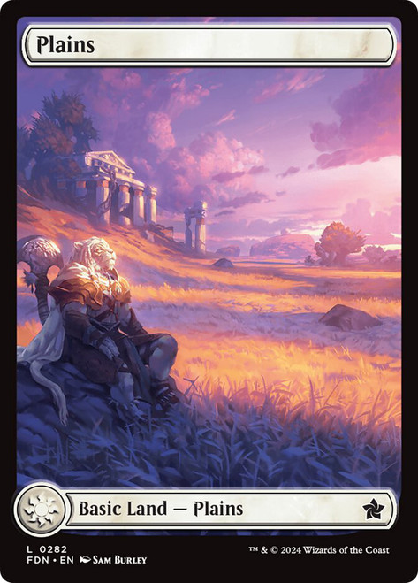 Plains (#282) (Full Art)\nFoundations\nSingle\nMagic The Gathering