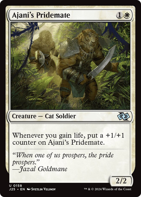 Ajani's Pridemate\nFoundations Jumpstart\nSingle\nMagic The Gathering