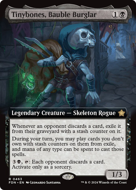 Tinybones, Bauble Burglar (Extended Art)\nFoundations - Variants\nSingle\nMagic The Gathering