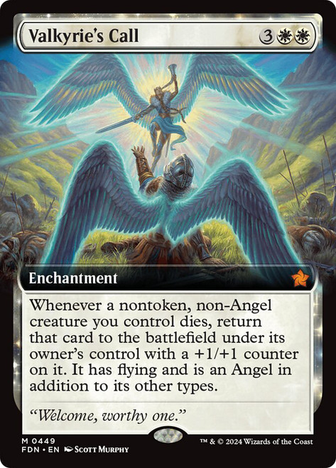 Valkyrie's Call (Extended Art)\nFoundations - Variants\nSingle\nMagic The Gathering