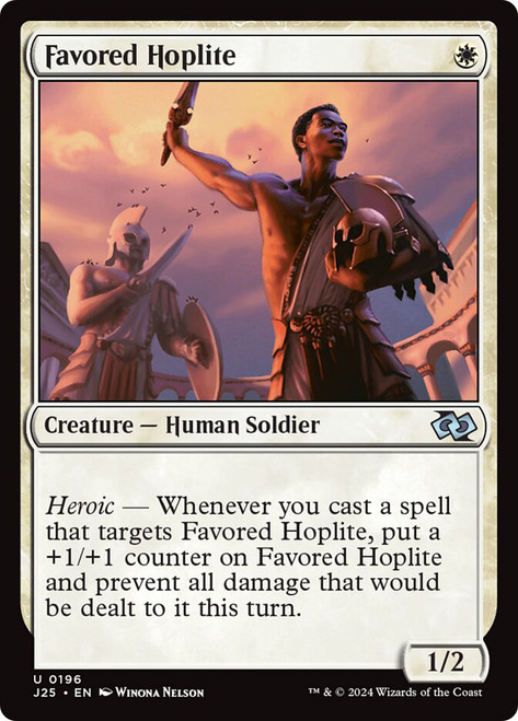 Favored Hoplite\nFoundations Jumpstart\nSingle\nMagic The Gathering