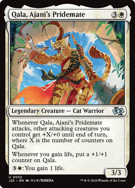 Qala, Ajani's Pridemate\nFoundations Jumpstart\nSingle\nMagic The Gathering