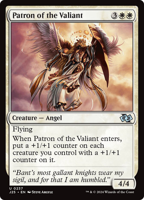 Patron of the Valiant\nFoundations Jumpstart\nSingle\nMagic The Gathering