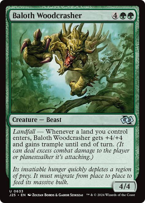 Baloth Woodcrasher\nFoundations Jumpstart\nSingle\nMagic The Gathering