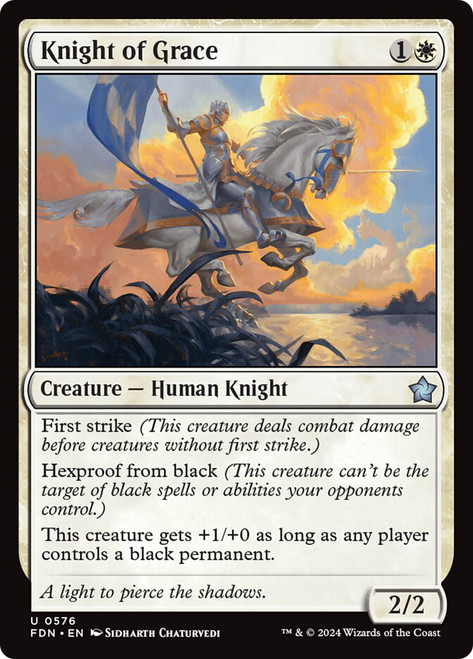Knight of Grace\nFoundations\nSingle\nMagic The Gathering