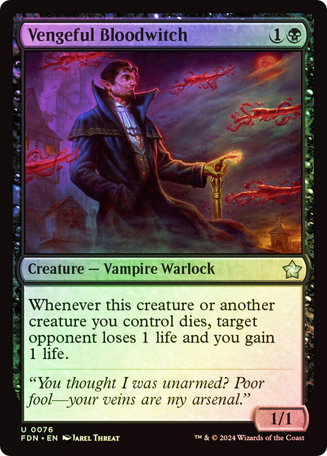 Vengeful Bloodwitch\nFoundations\nSingle\nMagic The Gathering