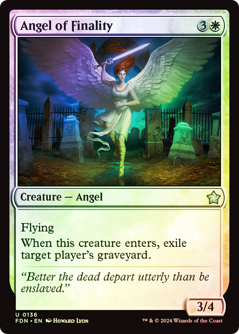 Angel of Finality\nFoundations\nSingle\nMagic The Gathering