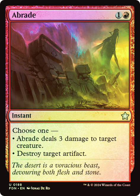 Abrade\nFoundations\nSingle\nMagic The Gathering