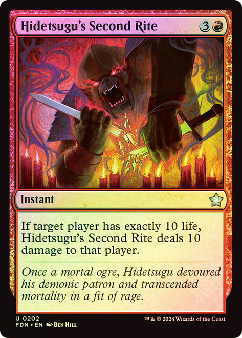 Hidetsugu's Second Rite\nFoundations\nSingle\nMagic The Gathering