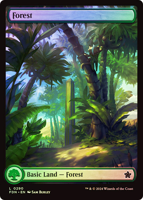 Forest (#290) (Full Art)\nFoundations\nSingle\nMagic The Gathering