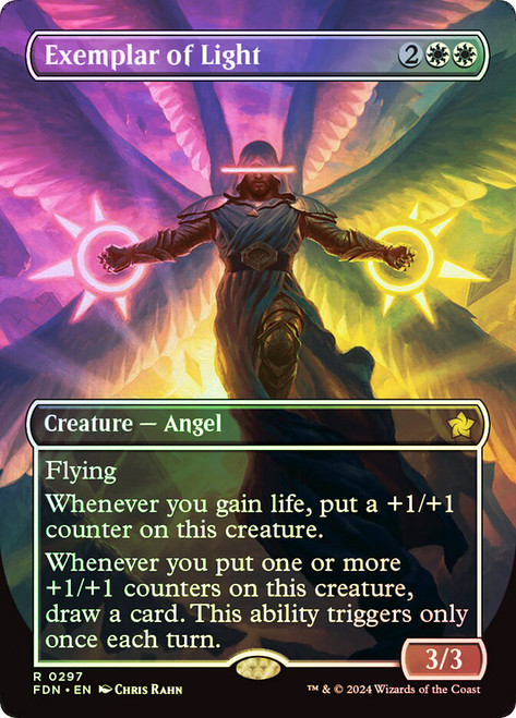 Exemplar of Light (Borderless)\nFoundations - Variants\nSingle\nMagic The Gathering