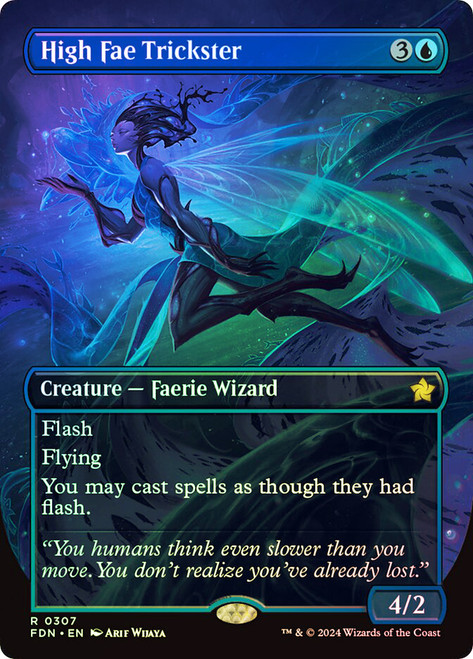 High Fae Trickster (Borderless)\nFoundations - Variants\nSingle\nMagic The Gathering