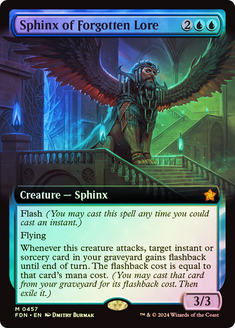 Sphinx of Forgotten Lore (Extended Art)\nFoundations - Variants\nSingle\nMagic The Gathering