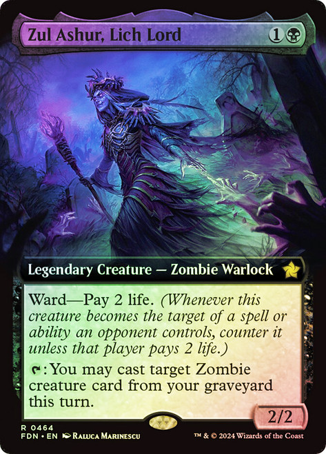 Zul Ashur, Lich Lord (Extended Art)\nFoundations - Variants\nSingle\nMagic The Gathering