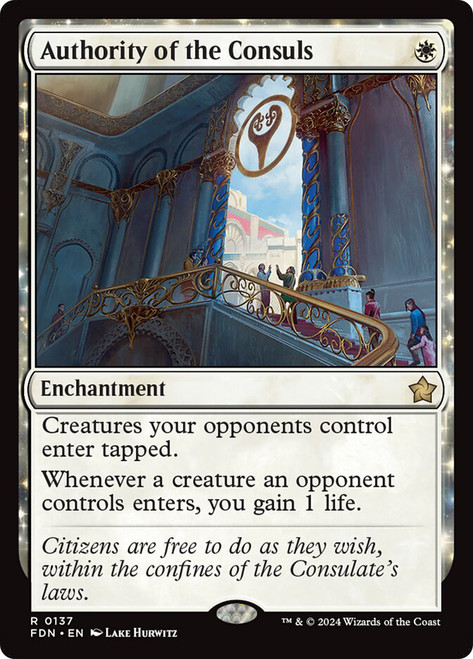 Authority of the Consuls\nFoundations\nSingle\nMagic The Gathering