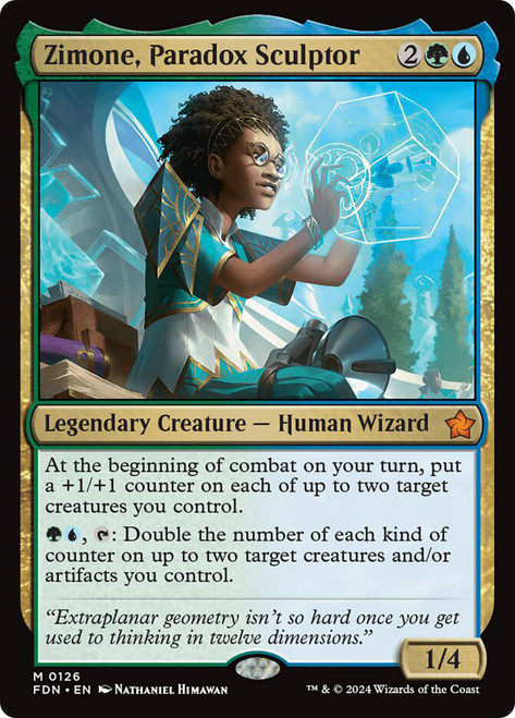 Zimone, Paradox Sculptor\nFoundations\nSingle\nMagic The Gathering