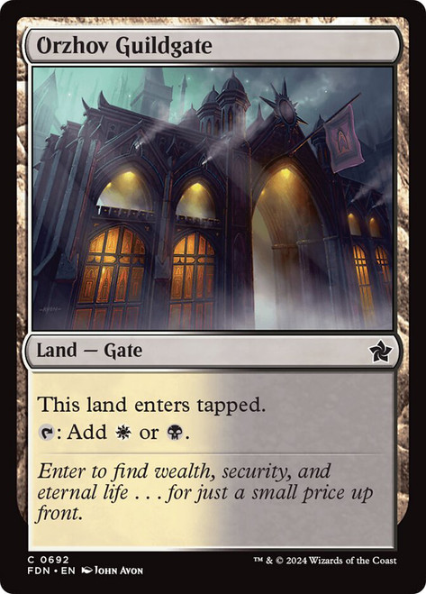 Orzhov Guildgate\nFoundations\nSingle\nMagic The Gathering