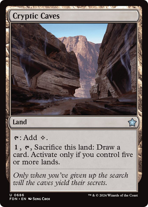 Cryptic Caves\nFoundations\nSingle\nMagic The Gathering