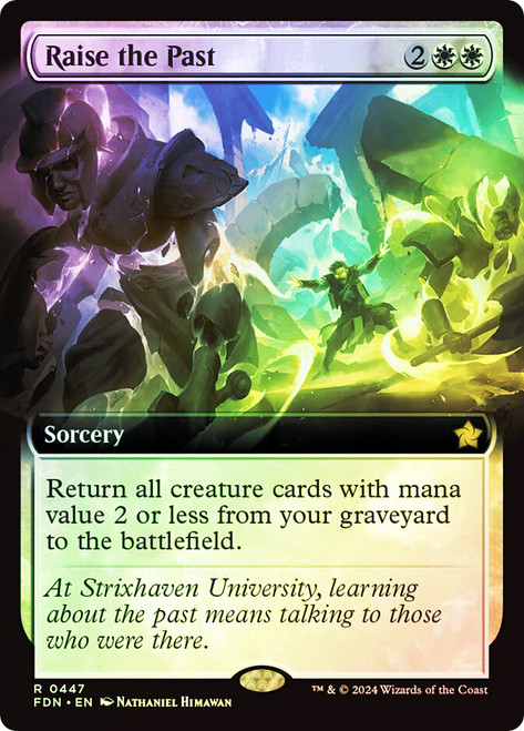 Raise the Past (Borderless) (Mana Foil) | Foundations