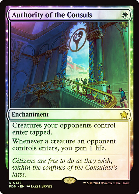 Authority of the Consuls\nFoundations\nSingle\nMagic The Gathering
