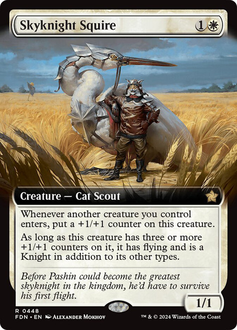 Skyknight Squire (Extended Art)\nFoundations - Variants\nSingle\nMagic The Gathering