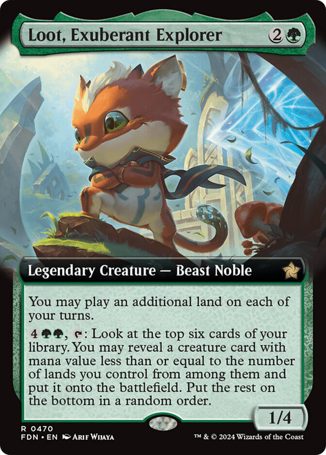 Loot, Exuberant Explorer (Extended Art)\nFoundations - Variants\nSingle\nMagic The Gathering
