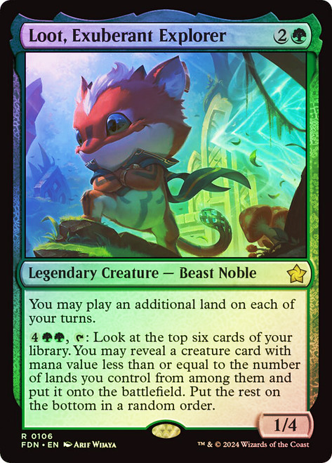 Loot, Exuberant Explorer\nFoundations\nSingle\nMagic The Gathering