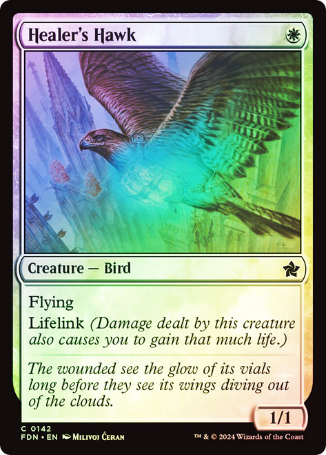 Healer's Hawk\nFoundations\nSingle\nMagic The Gathering