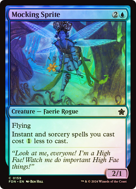 Mocking Sprite\nFoundations\nSingle\nMagic The Gathering