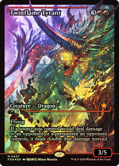 Twinflame Tyrant (Showcase)\nFoundations - Variants\nSingle\nMagic The Gathering