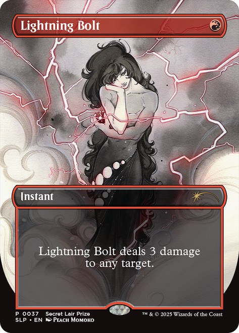 Lightning Bolt (Secret Lair Prize) (Borderless)\nPromo: General\nSingle\nMagic The Gathering