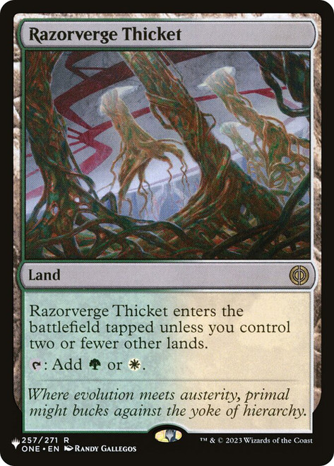 Razorverge Thicket\nPlaneswalker Symbol Reprints\nSingle\nMagic The Gathering